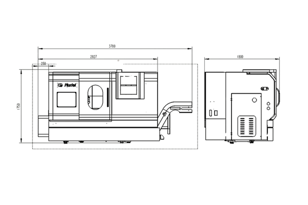 235 LANCEN Slant Bed CNC lathe Structure Diagram -2
