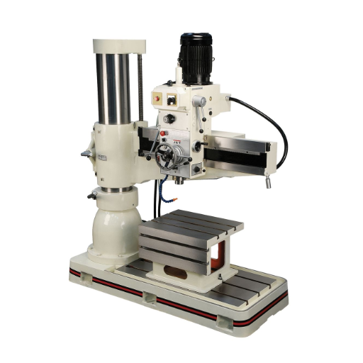 What is the purpose of a radial drill press?