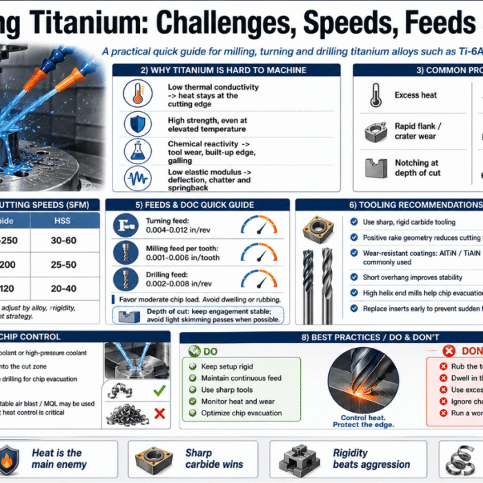 Machining Titanium: Challenges, Speeds, Feeds & Tooling