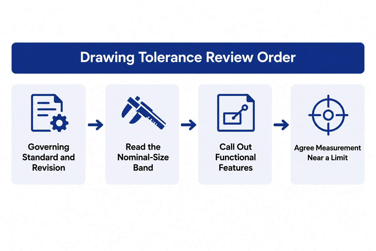 Review the standard, nominal-size band, functional callouts and near-limit measurement method.