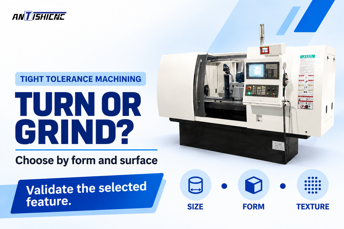 A 0.010 mm size band alone cannot choose turning or grinding; feature matrix and 2026 S13Cr study.