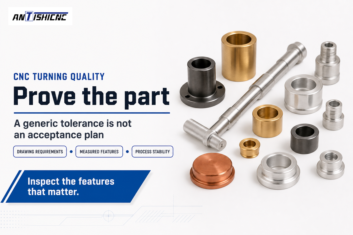 Accept parts against drawing requirements, measured features and process stability; NIST process capability guidance.